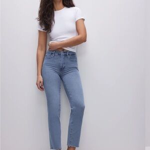 Good American Light Blue Straight Leg Jeans